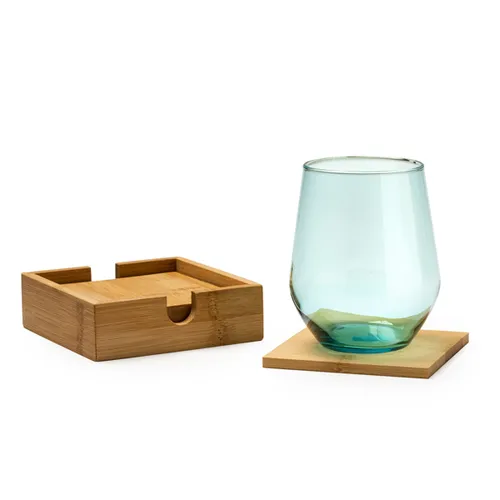 SET DE 4 POSAVASOS DE BAMBÚ NATURAL ALGOR REF PV4113