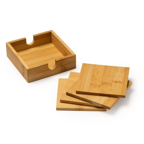 SET DE 4 POSAVASOS DE BAMBÚ NATURAL ALGOR REF PV4113