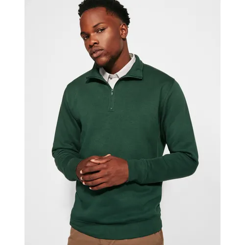 SUDADERA CON MEDIA CREMALLERA A TONO ANETO REF SU1109