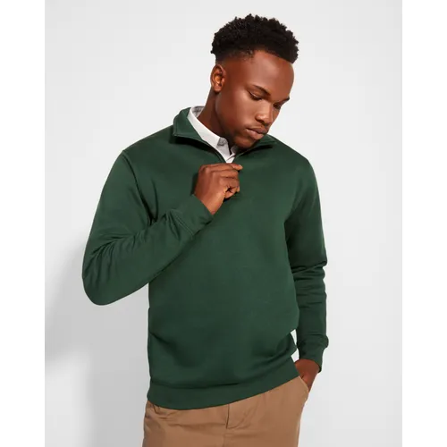 SUDADERA CON MEDIA CREMALLERA A TONO ANETO REF SU1109
