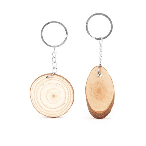 LLAVERO DE CORTE DE MADERA NATURAL BUDAN REF KO4054