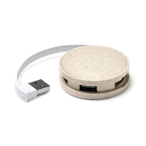 PUERTO USB HUB EN FIBRA DE TRIGO GOSPEK REF IA3034 ROLY