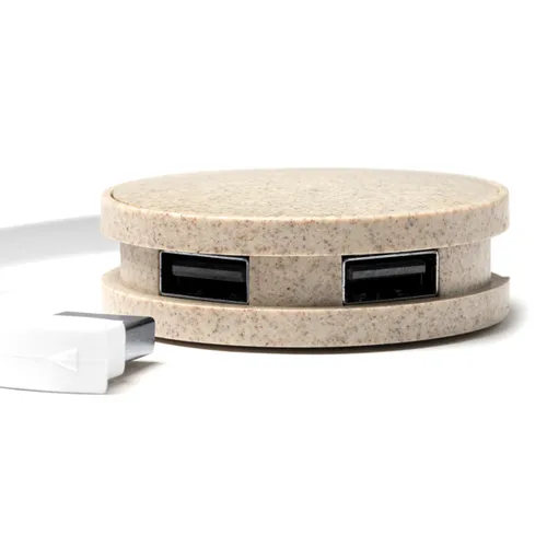 PUERTO USB HUB EN FIBRA DE TRIGO GOSPEK REF IA3034 ROLY