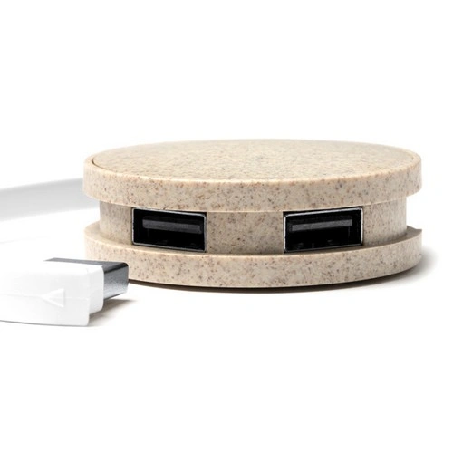 PUERTO USB HUB EN FIBRA DE TRIGO GOSPEK REF IA3034 ROLY