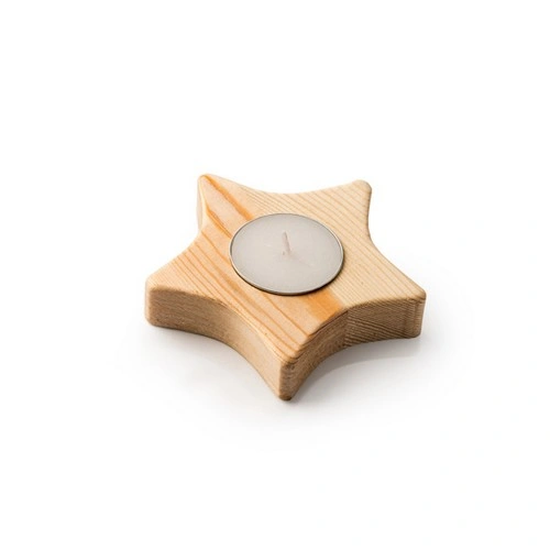 VELA NAVIDAD EN SOPORTE DE MADERA MAKA REF VL1312 ROLY