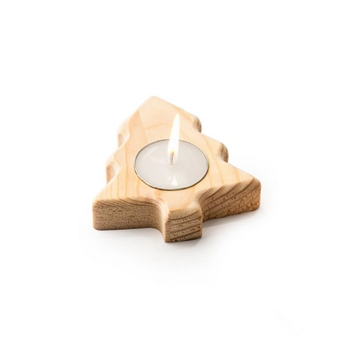 VELA NAVIDAD EN SOPORTE DE MADERA MAKA REF VL1312 ROLY