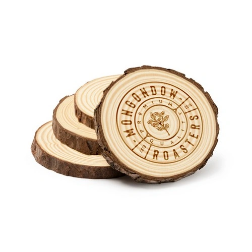 SET DE 4 POSAVASOS DE PINO NATURAL PINEA REF PV4140