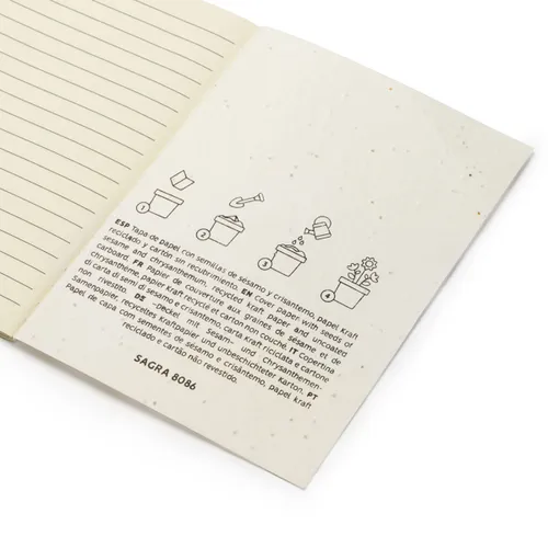 LIBRETA A6 DE PAPEL RECICLADO SAGRA REF NB8086 ROLY