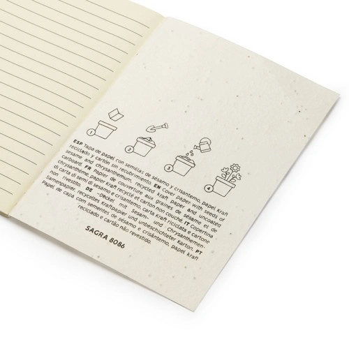 LIBRETA A6 DE PAPEL RECICLADO SAGRA REF NB8086 ROLY