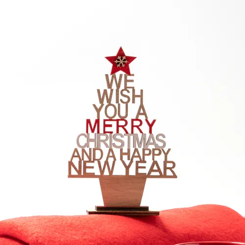 ÁRBOL NAVIDEÑO EN MADERA TINSEL REF XM1298 ROLY