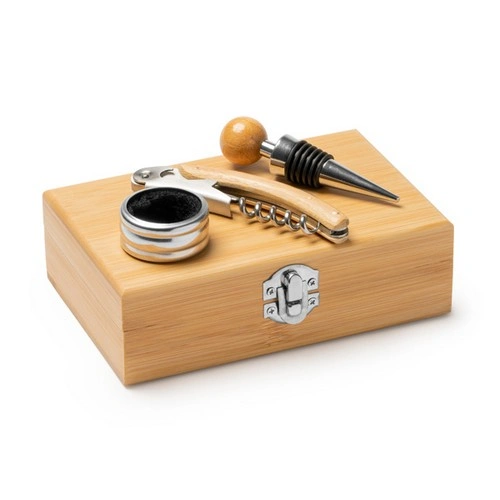 SET DE VINO CON DETALLES EN BAMBÚ TINTOS REF AB4129