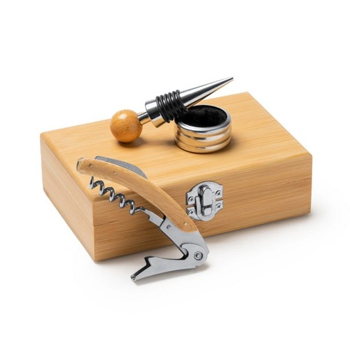 SET DE VINO CON DETALLES EN BAMBÚ TINTOS REF AB4129