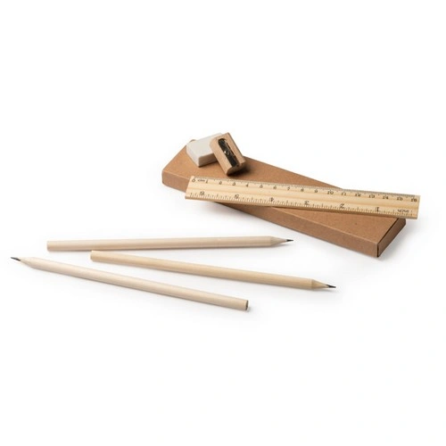 SET DE ESCRITURA DE MADERA NATURAL VERNAK REF HW8087
