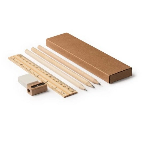 SET DE ESCRITURA DE MADERA NATURAL VERNAK REF HW8087