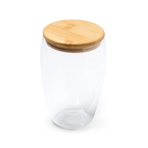 VASO DE DOBLE PARED CON TAPA DE BAMBÚ VERTUS REF VA4133