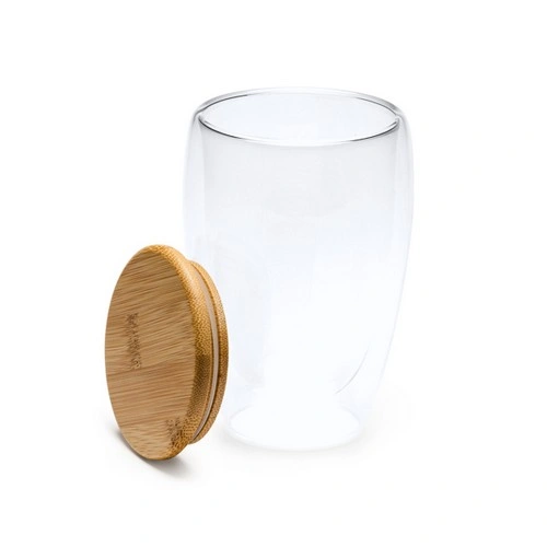 VASO DE DOBLE PARED CON TAPA DE BAMBÚ VERTUS REF VA4133