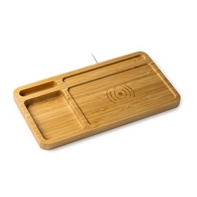 CARGADOR INALÁMBRICO DE BAMBÚ NATURAL CORE REF IA3024